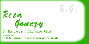 rita gonczy business card